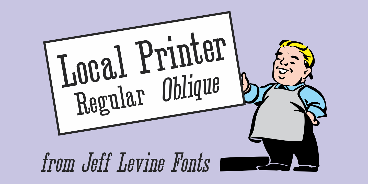 Local Printer JNL Regular Font preview